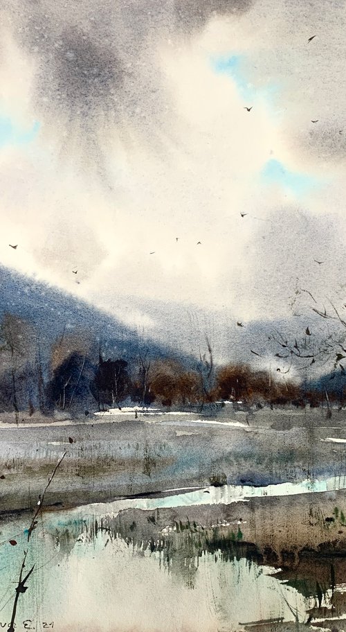 Mountain river #3 by Eugenia Gorbacheva