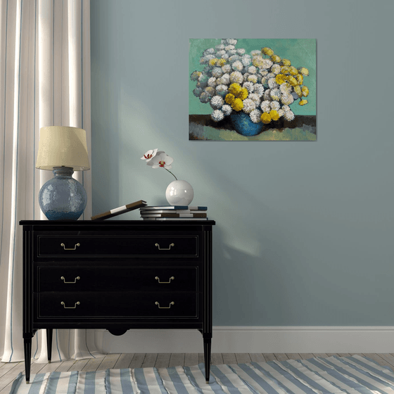 Chrysanthemums in Bloom