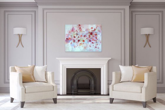Puisque je t’aime - Original acrylic abstract on canvas - Ready to hang