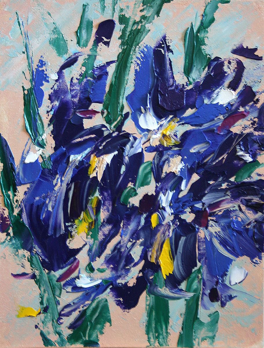 Whisper Iris 01 / Original Painting by Salana Art Gallery