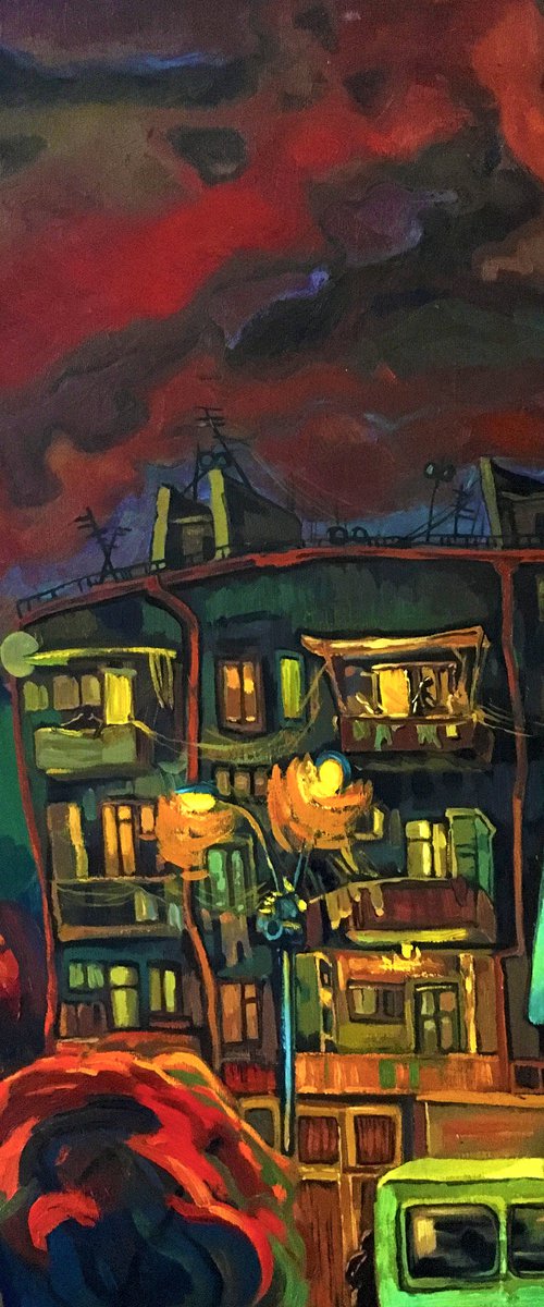City ​​at night by Raffi Ghazaryan