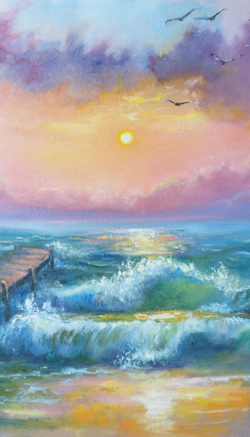 Pier into the Sunset by Ann Krasikova