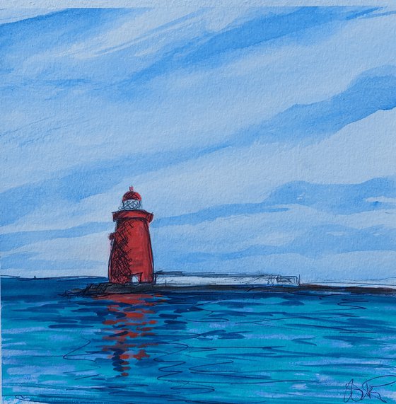 The little red lighthouse- Poolbeg lighthouse, Dublin