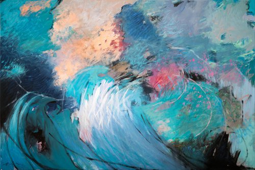 STORMBRINGER | ABSTRACT OCEAN PAINTING, ACRYLIC ON CANVAS by Uwe Fehrmann