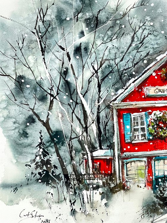 Christmas House - Winter Landscape