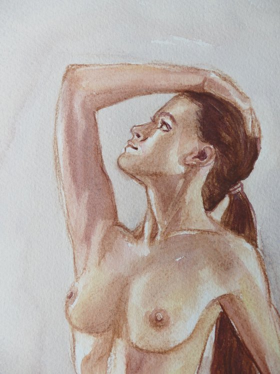 Seated female nude