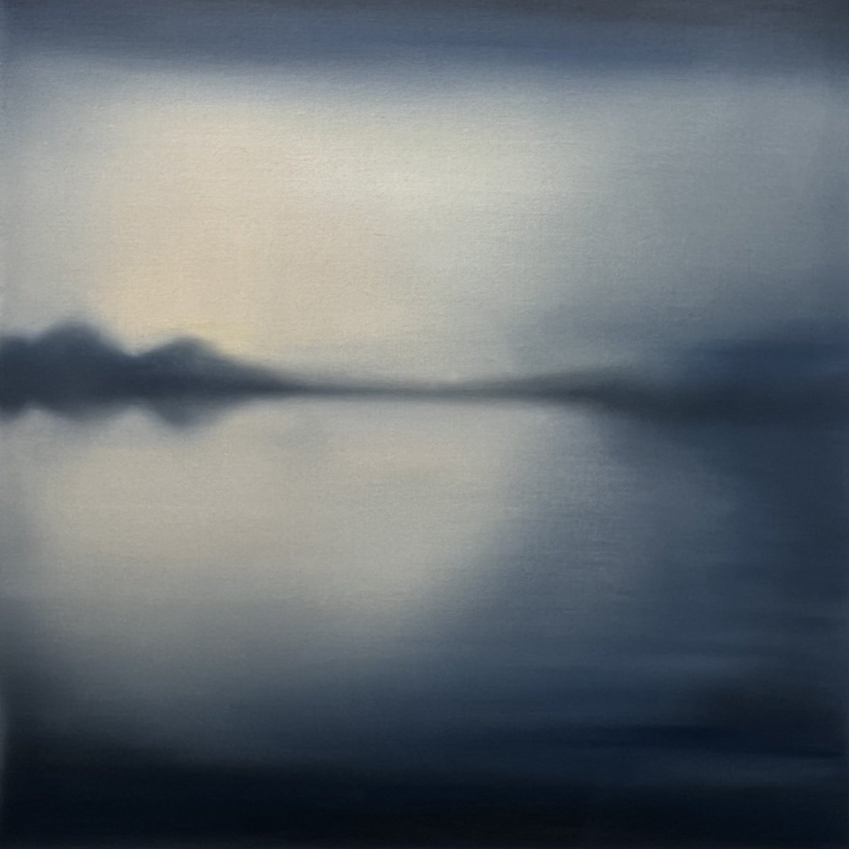 Abstract Landscape Oil Painting By Jonathan Speed, 24 X 24, Blue Mountain Haze, Original Artwork