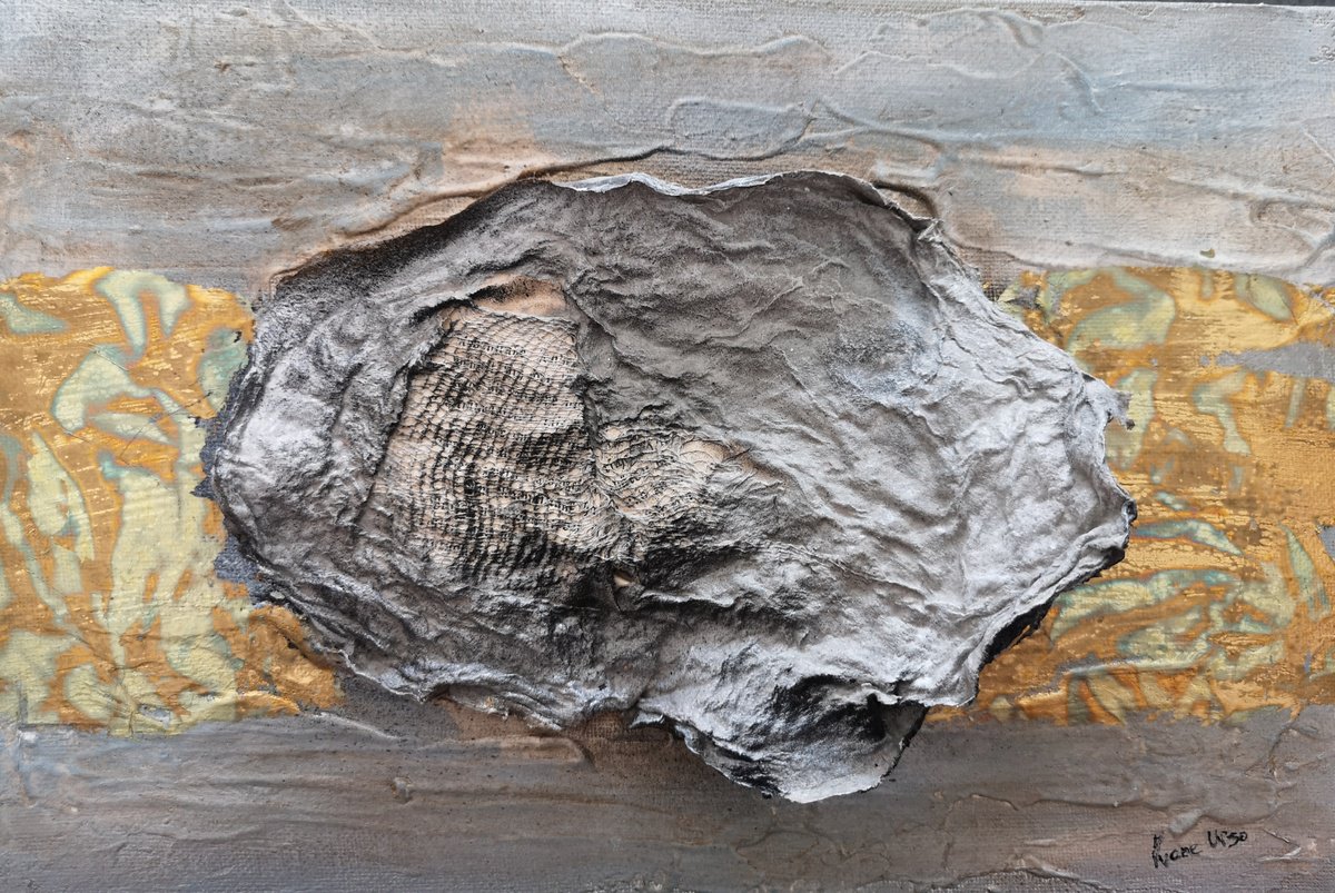 Abstract Painting By Ivana Urso, 12 X 8, Meteorite, Original Artwork