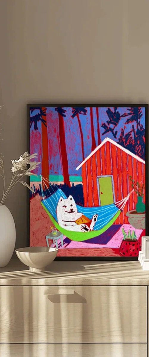 Keeshond Hammock by Sasha Robinson