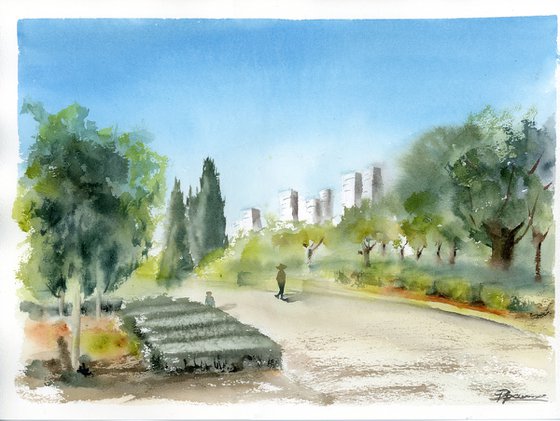 Morning Walk in the City Park