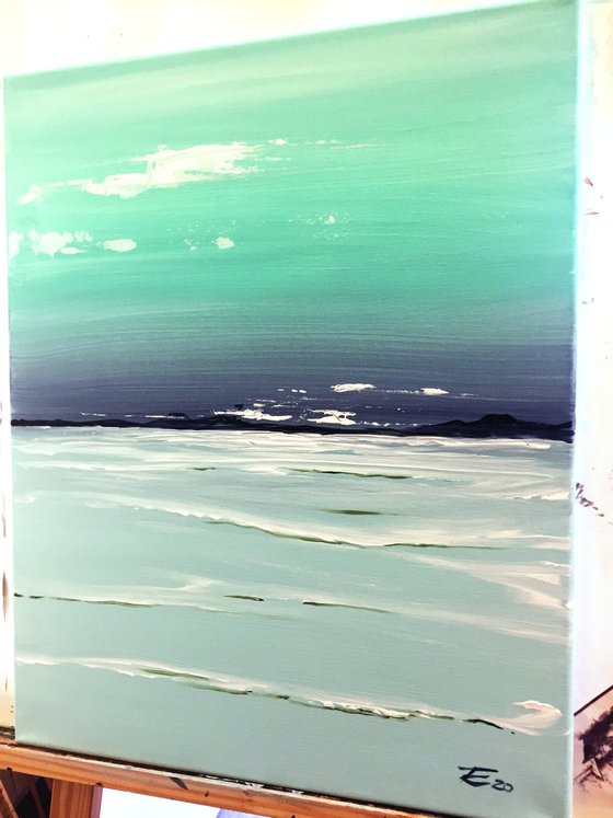 Calm wave - original acrylic on canvas - 40 x 50 cm
