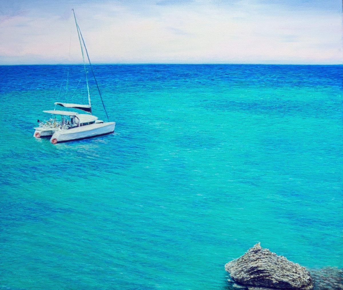 Turquoise waters of Mallorca. by Anastasia Woron