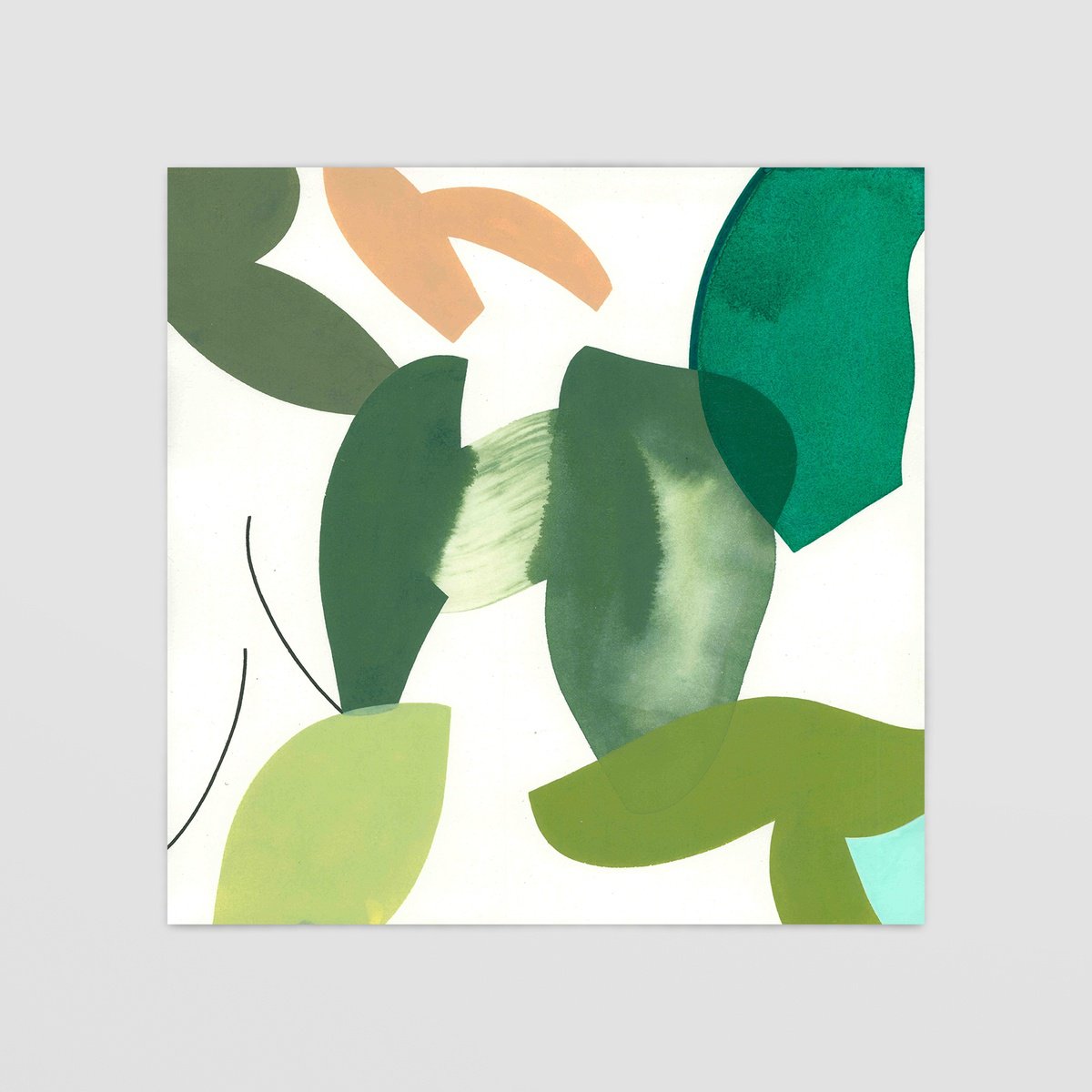 Abstract Acrylic Painting By Smit Khond, 12 X 12", Embraces, Ii, Original Artwork