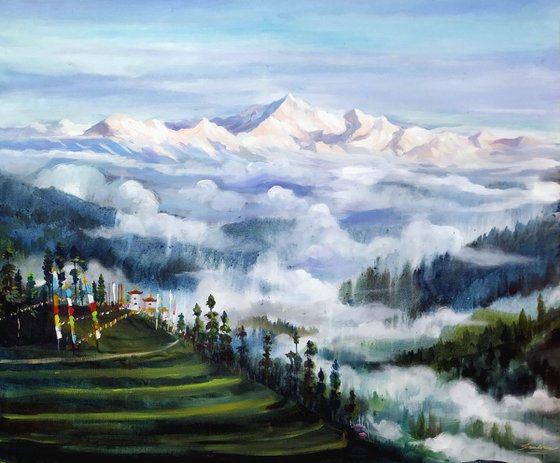 Kanchenjunga at Cloudy day