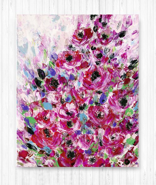 Floral Bliss 20 - Floral Painting by Kathy Morton Stanion by Kathy Morton Stanion