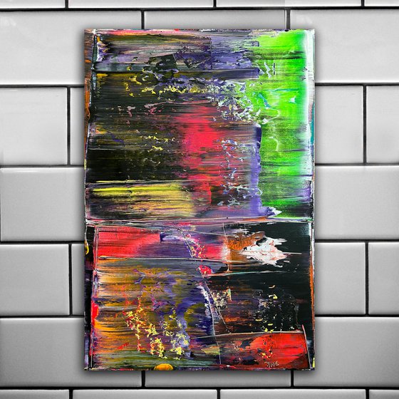 "Dull It Down" - Original PMS Abstract Acrylic Painting On Canvas - 24" x 36"