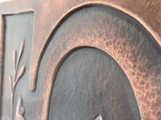 "Copper Botanica" Metal Wall Relief