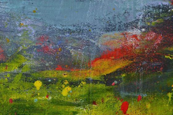 Rainy Day in Tuscany (landscape painting ready to hang)