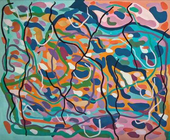 LARGE PAINTING. OCEAN DANCE