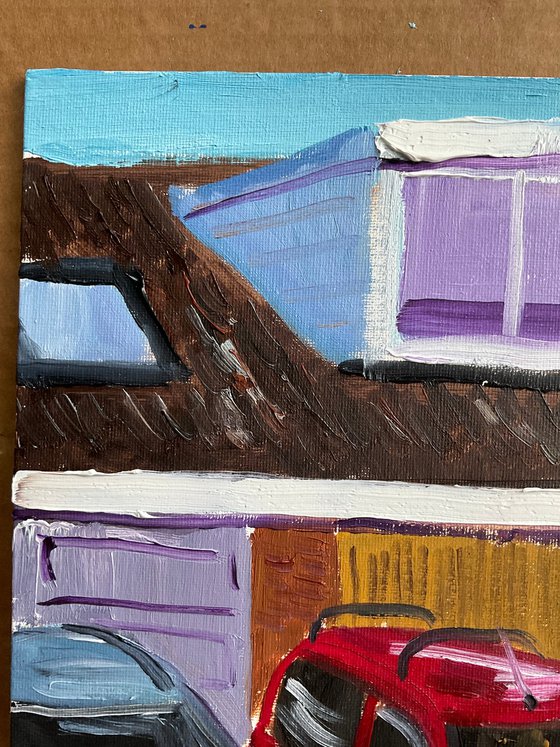 Cars parked near the house