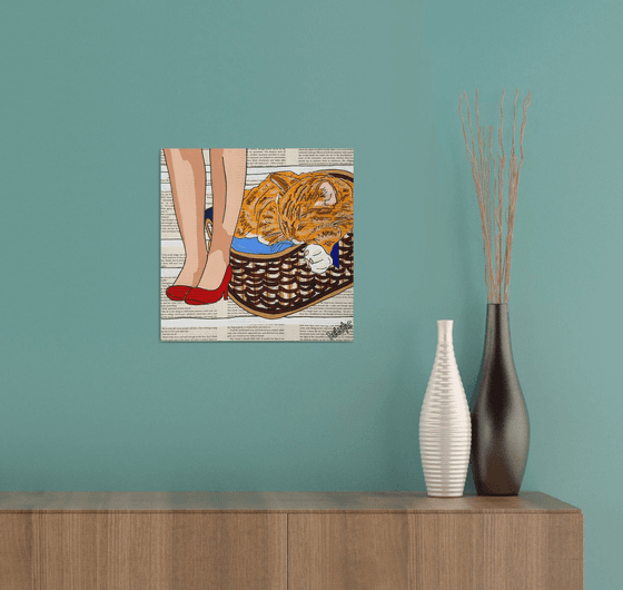 Cat Capers Laundry 3 30cm x 30cm