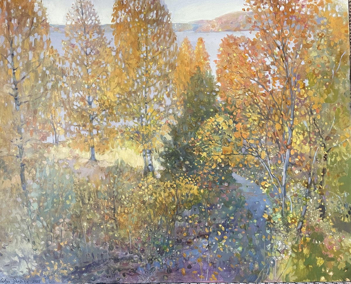Soft Autumn Near The Fjord By Nadezda Stupina, 39 X 32, Artwork For Sale On Artfinder