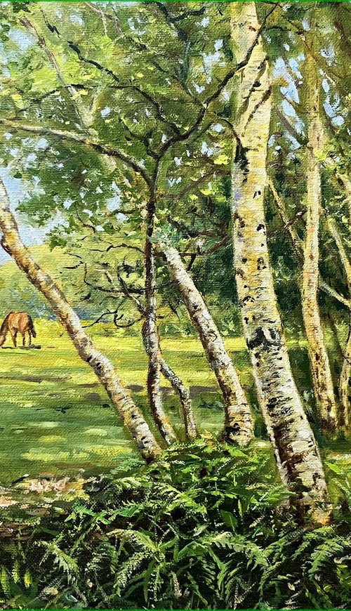 The Grove of Birch Trees by Peter Frost