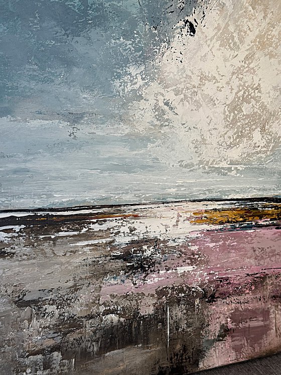 Crimson Sky Passage – Blue Pink Diptych