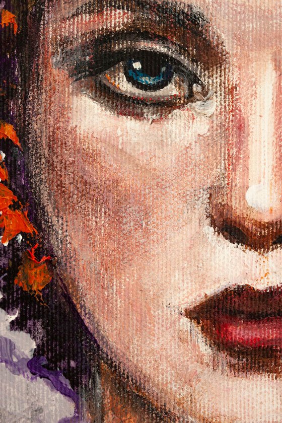 Woman  in flowers