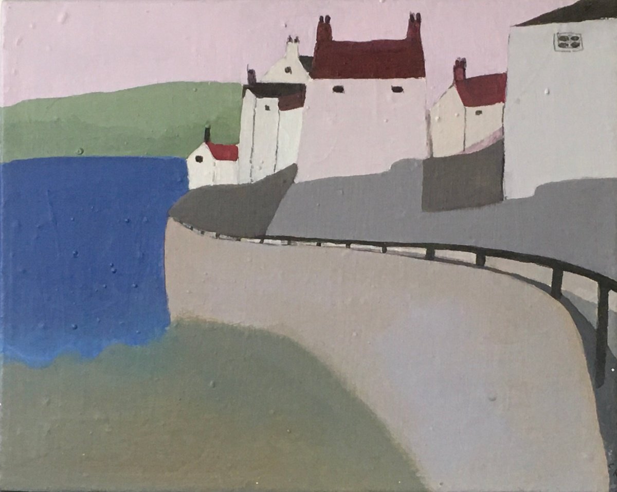 Impressionistic Landscape Acrylic Painting By Chihiro Kinjo, 20 X 16, Robin Food