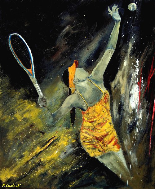 Playing tennis by Pol Henry Ledent