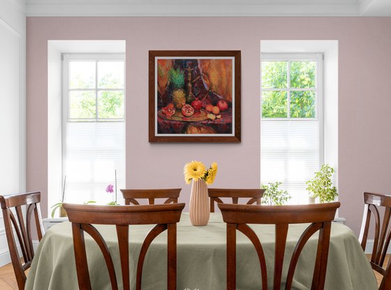 Still life with pineapple