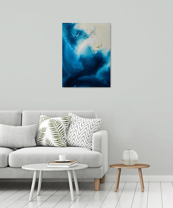 Abstract Ocean Fluid Art