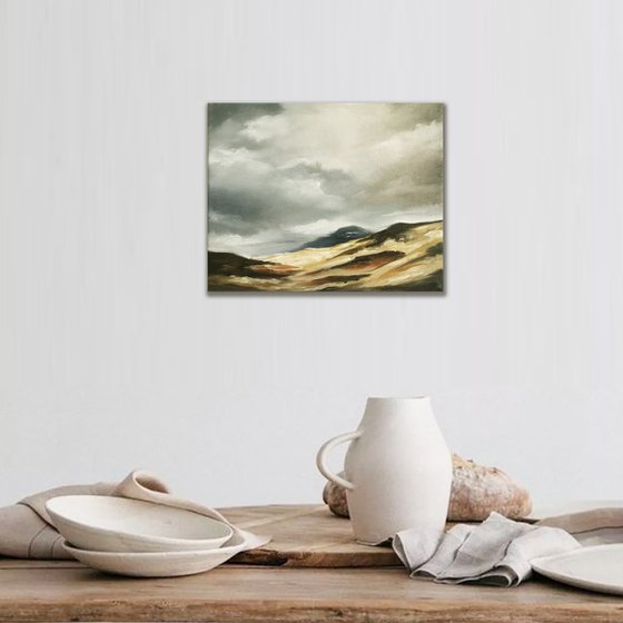 Mons Deserto - Original Landscape Oil Painting on Stretched Canvas