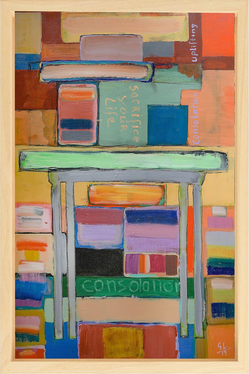 Organic Abstract Acrylic Painting By Geert Lemmers Fpa, 33 X 49, Sacrificing My Bad Habits 28, Original Artwork