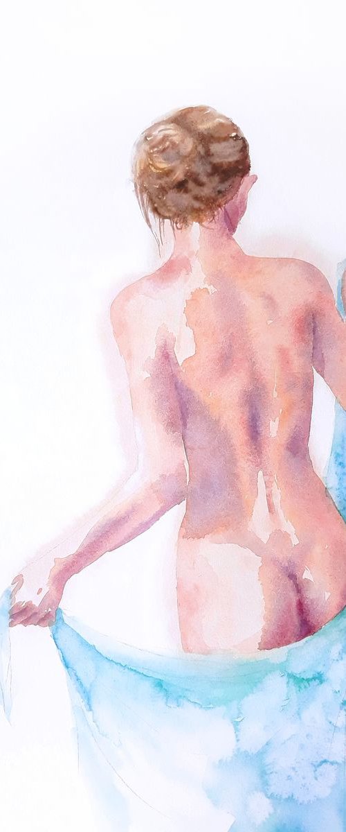 Feeling the Heat - Summer heat by Olga Beliaeva Watercolour