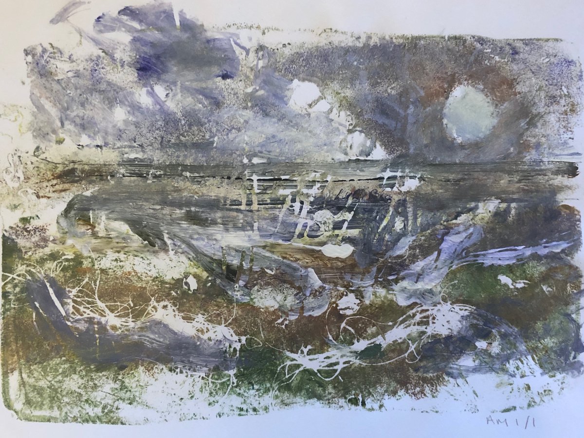 Landscape Monoprint 3 by Annie Meier