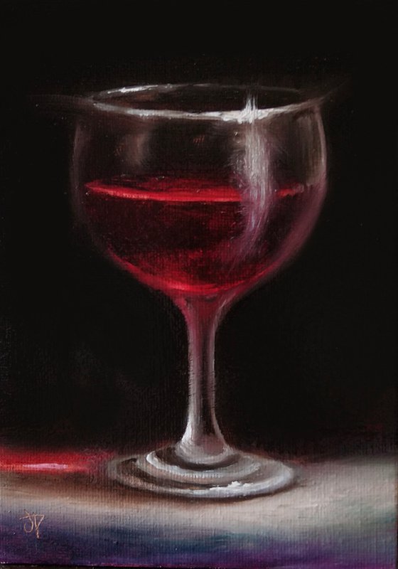 Glass of Red, still life