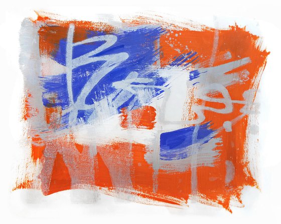 Orange and Blue Abstraction