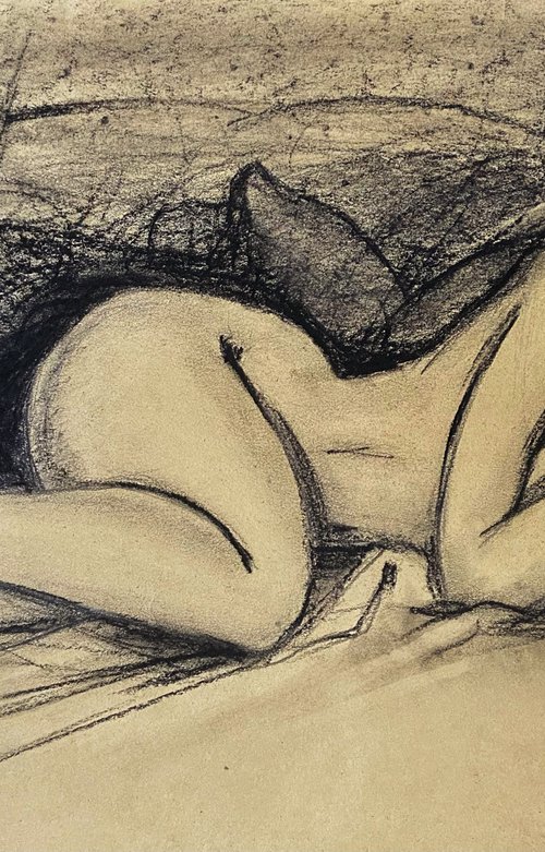 Nude with pillow by Vincenzo Stanislao