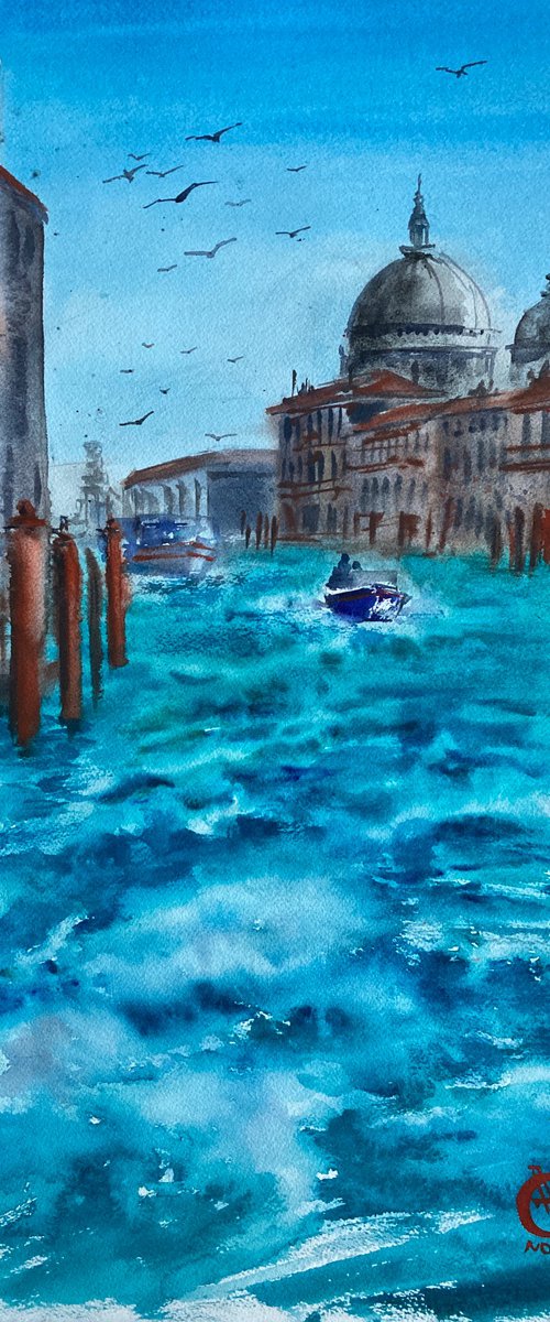 Teal Grand Canal by Valeria Golovenkina