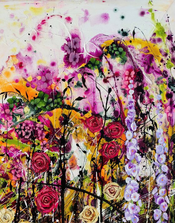 Roseberry Fields Abstract Floral Landscape