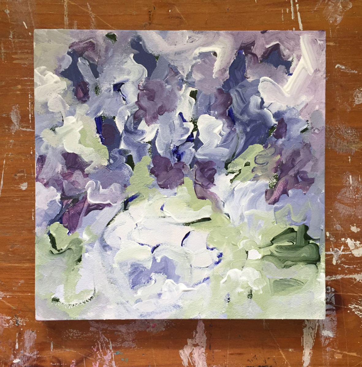 Abstract Painting - Floral Abstraction 5.02 - Acrylic on Panel by Tammy Silbermann
