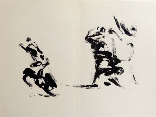 Expressive Stains, diptych 16x24 cm by Frederic Belaubre