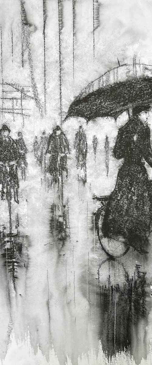 Winter Rain Ride by Victor de Melo