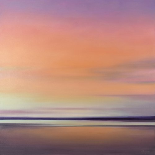 Evening Glory - Colorful Abstract Landscape by Suzanne Vaughan