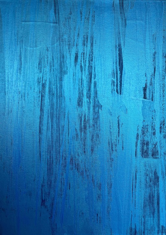 Hand-painted Blue Flow