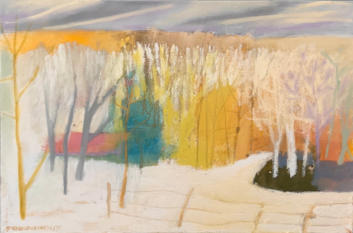 Impressionistic Abstract Oil Painting By Steven Page Prewitt, 30 X 20", The Weather We