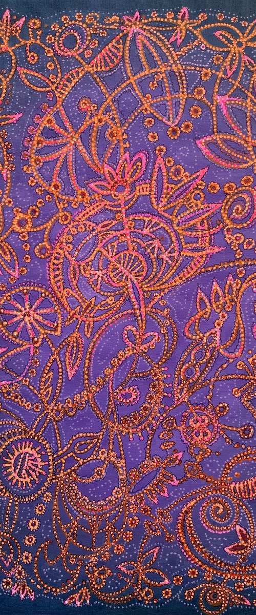 Orange lace patterns by Olga Rokhmanyuk | ROArtUS