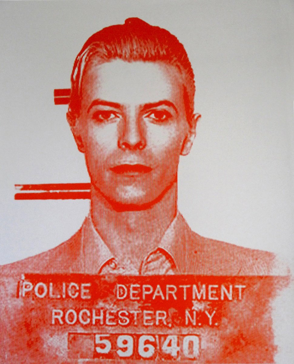 Urban And Pop Portrait Screenprint By David Studwell, 22 X 26, David Bowie, Original Artwork